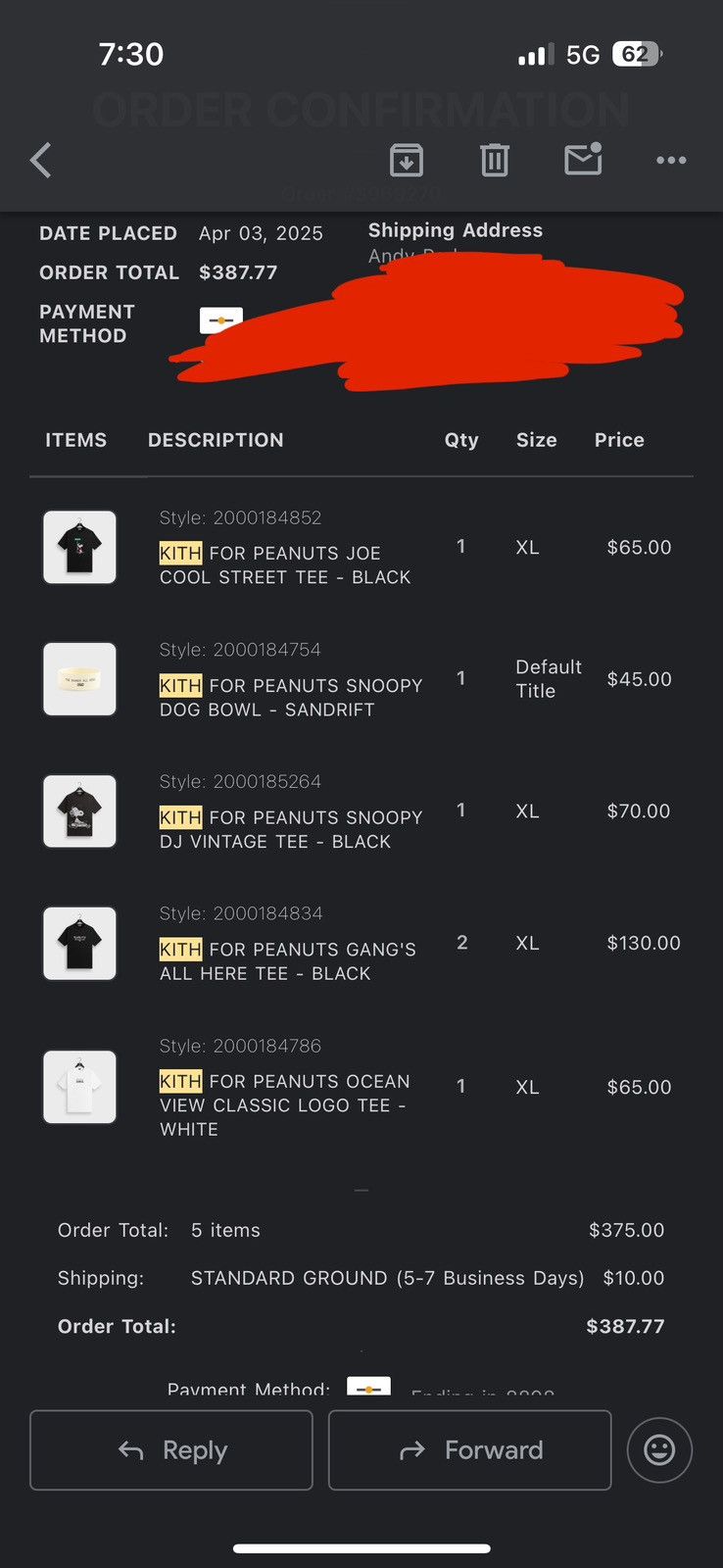 Kith x Peanut s Kith For Peanuts Ocean View Classic Logo Tee Whi - White - Size SXL - Detail Shot