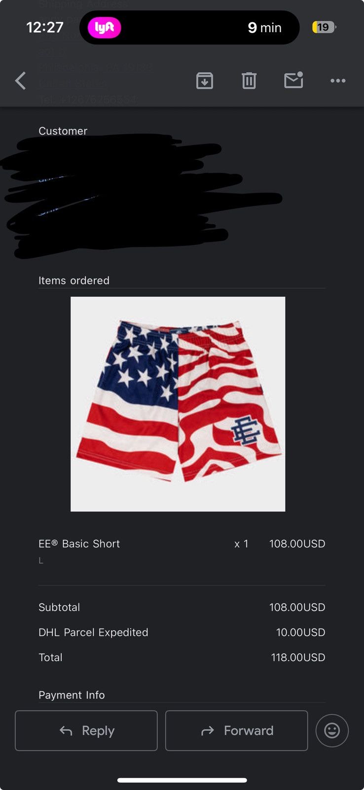Eric Emanuel Usa American Flag Shorts Large - Size 34 - View 7