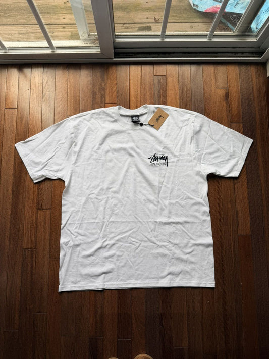 Stussy Los Angeles La Chapter Tee White - White - Size XL - Back View