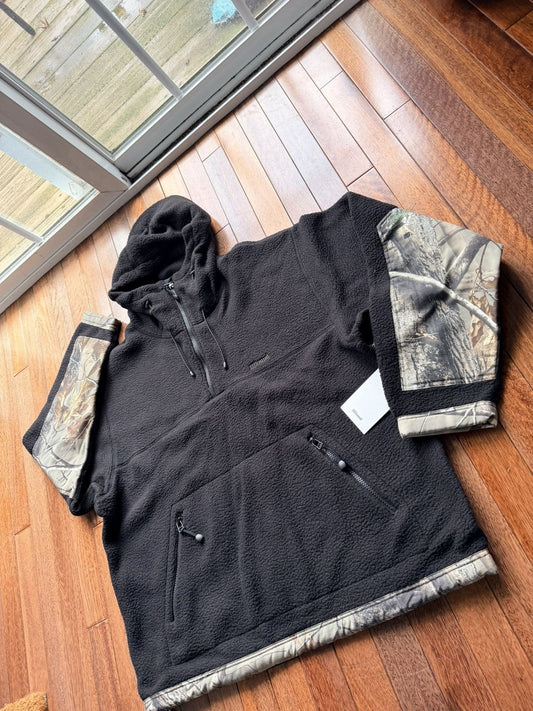 JJJJound City Camper Top Quarter Zip Medium - Black - Size M - Back View