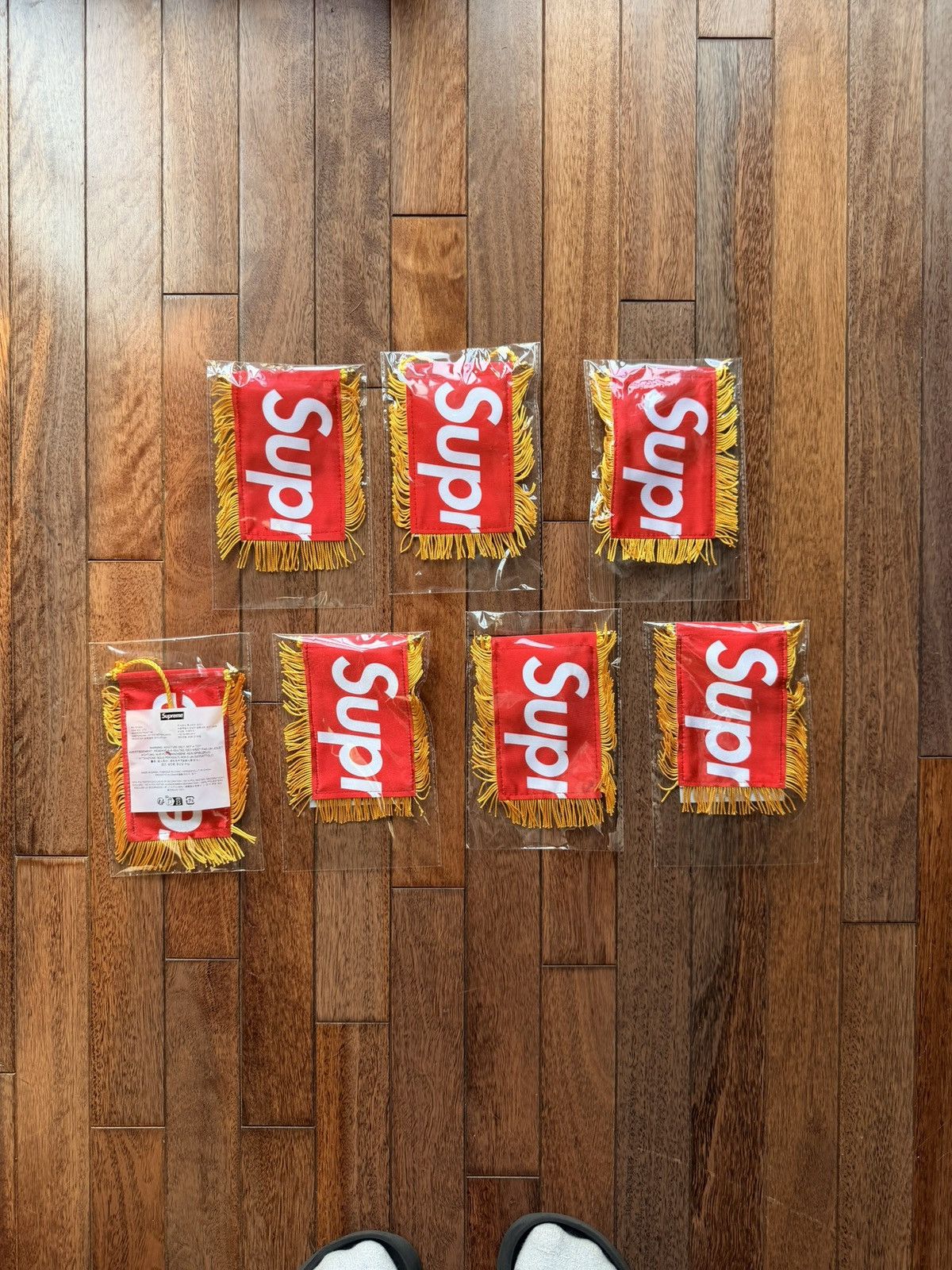 Supreme Hanging Flag Free Gift FW26 Three Flags - Red - Size OS - View 6