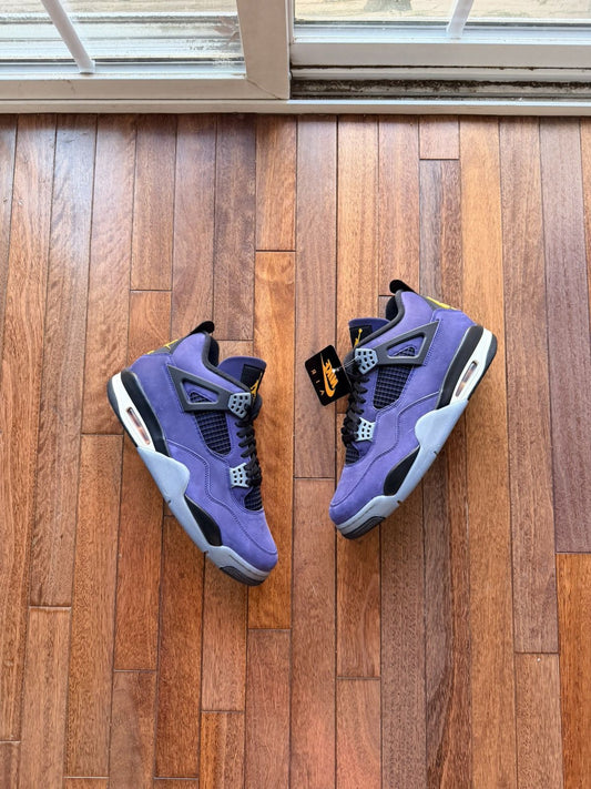 Nike Jordan 4 Lakeshow Lakers Imperial Purple Size 12 - Purple - Size 12 - Back View