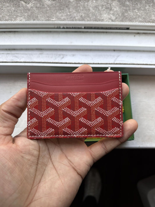 Goyard Saint Sulpice Card Holder Red - Red - Size OS - Back View