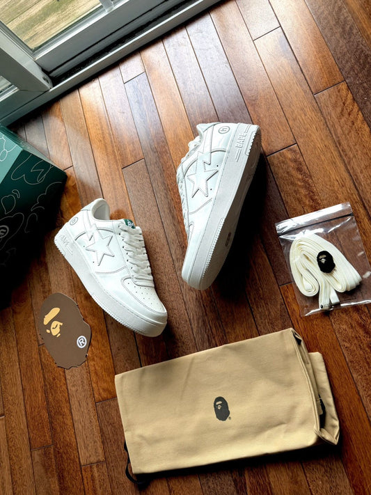 Bape Hidden Sta 1 Friends Family Patent Leather Size 1 - White - Size 10 - Back View