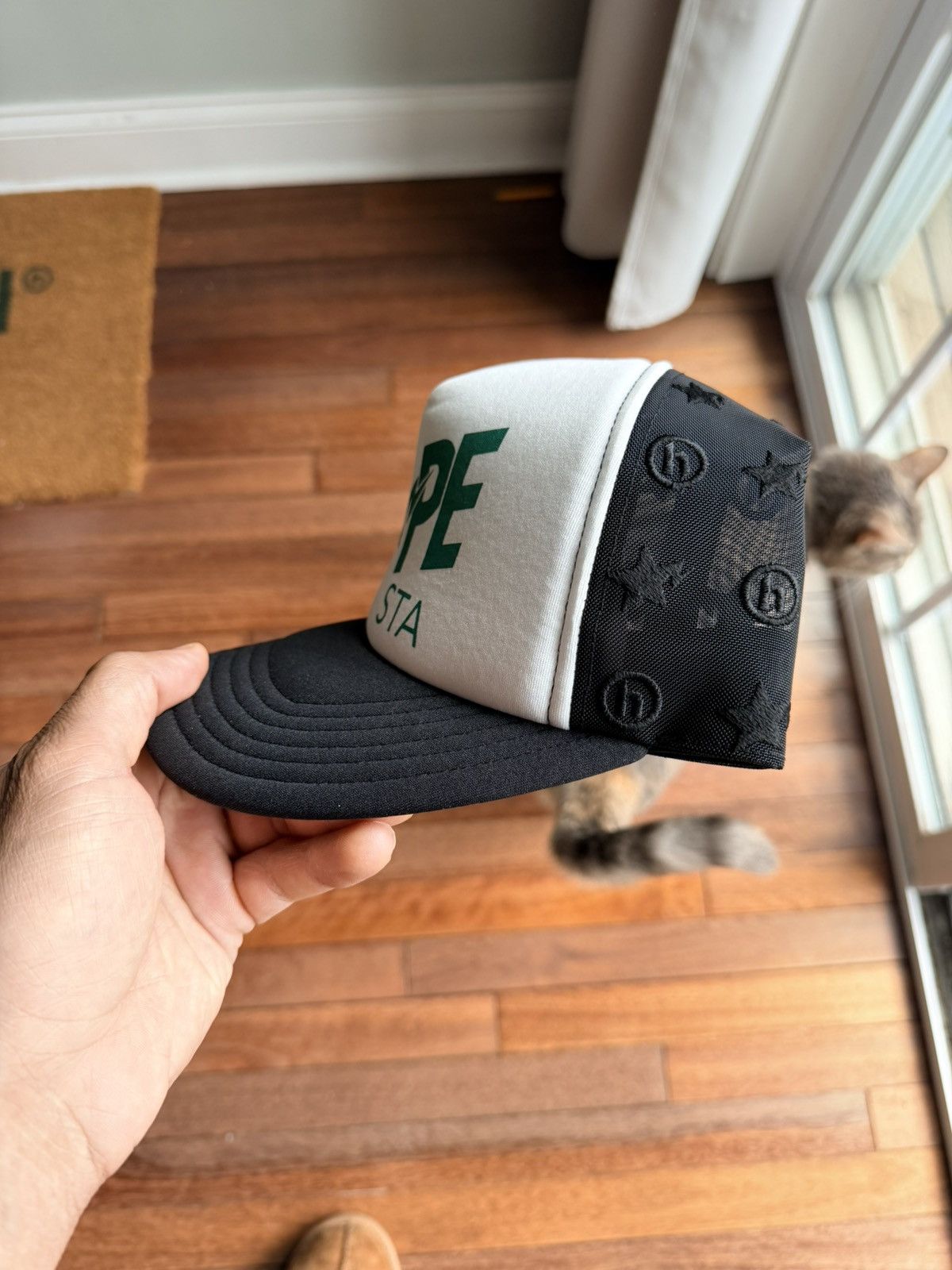 Bape X Hidden  Sta Mesh Cap - Black - Size OS - Detail Shot