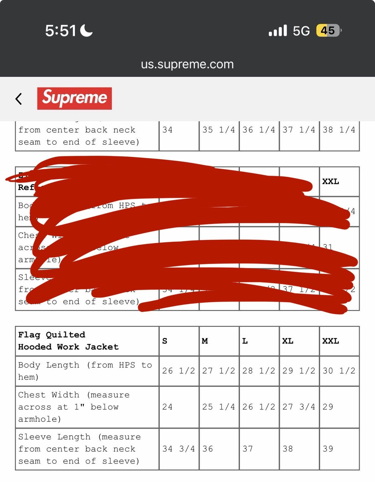 Supreme Flag Quilted Hooded Work Jacket Black Large - Black - Size L - View 11