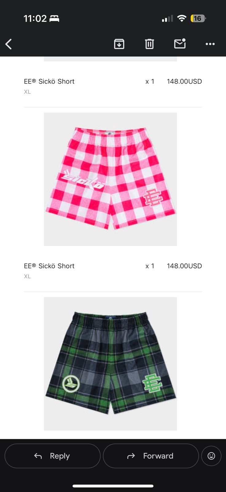Eric Emanuel Ian Connor Sicko Shorts XL Pink - Pink - Size 36 (XL) - Back View