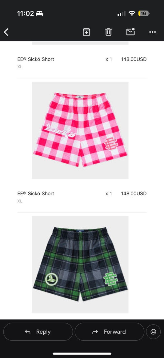 Eric Emanuel Ian Connor Sicko Shorts XL Pink - Pink - Size 36 (XL) - Back View
