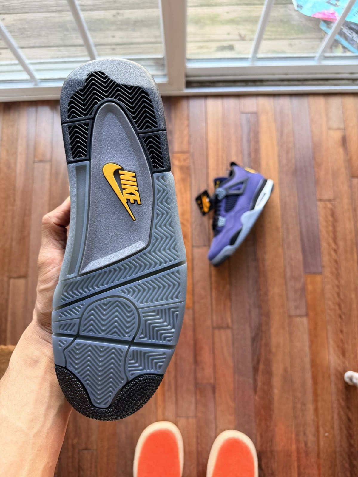 Nike Jordan 4 Lakeshow Lakers Imperial Purple Size 12 - Purple - Size 12 - View 5