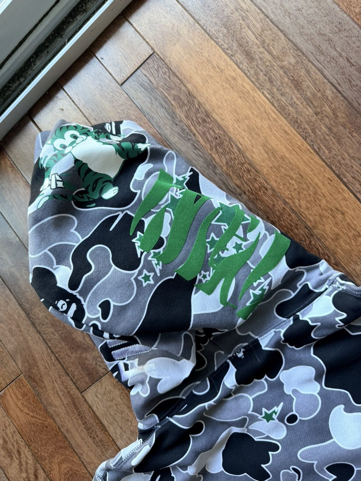 Bape X Hidden Sta Camo Tiger Full Zip Hoodie - Red - Size XL - View 10