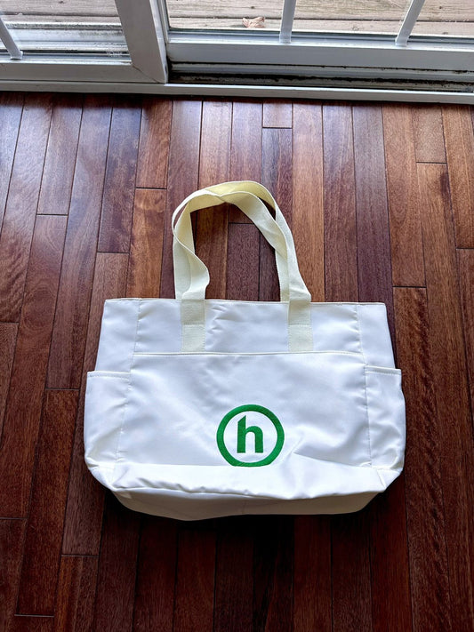 HIDDEN Embroidered Tote Bag Slightly Off White - White - Size OS - Front View