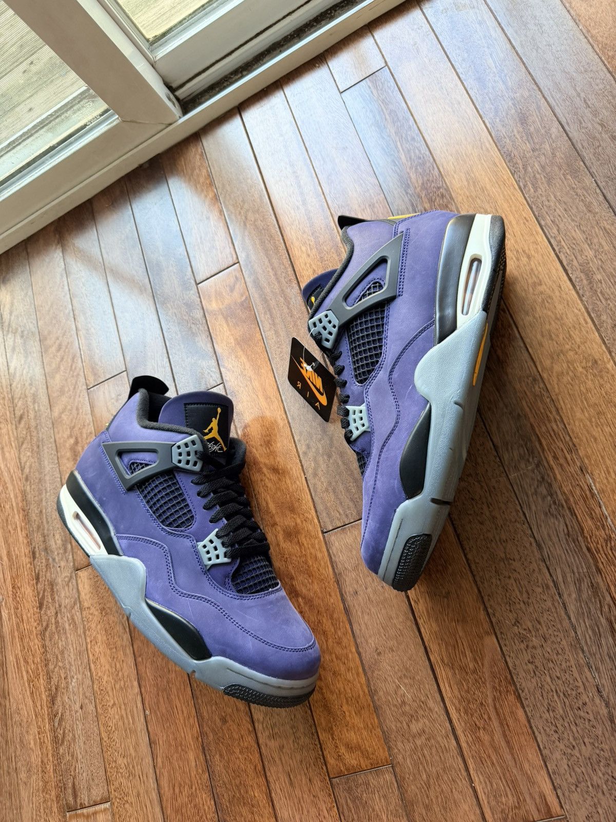 Nike Jordan 4 Lakeshow Lakers Imperial Purple Size 12 - Purple - Size 12 - Tag/Label
