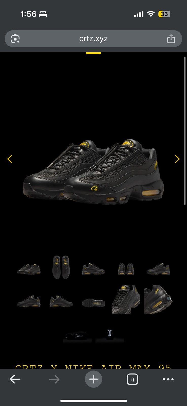 Corteiz x Nike Corteiz Crtz X Nike Air Max Honey Blacks Size 12 - Black - Size 12 - View 12
