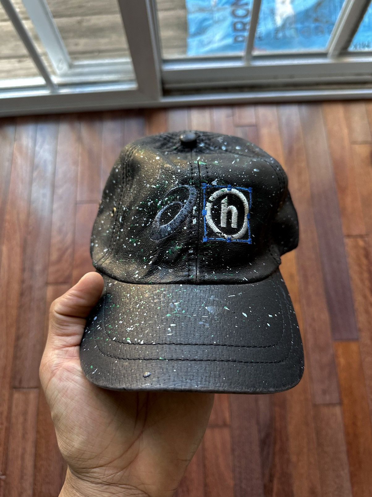 Asics x HIDDEN Painted Washed Leather Hat Black - Black - Size OS - View 8