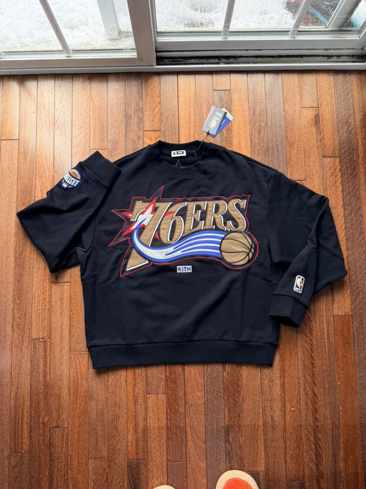 Kith x NBA Kith Nba All Star Philadelphia 76Ers Nelson Crewne - Black - Size L - Front View
