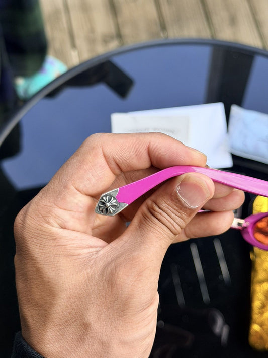 Chrome Hearts Slim Oval Tart Sunglasses Pink Brand New - Pink - Size OS - Back View
