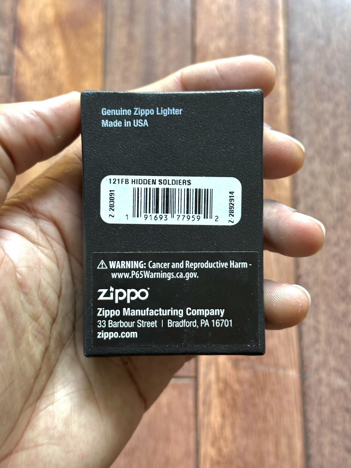 HIDDEN Windproof Zippo Lighter - Size OS - Back View
