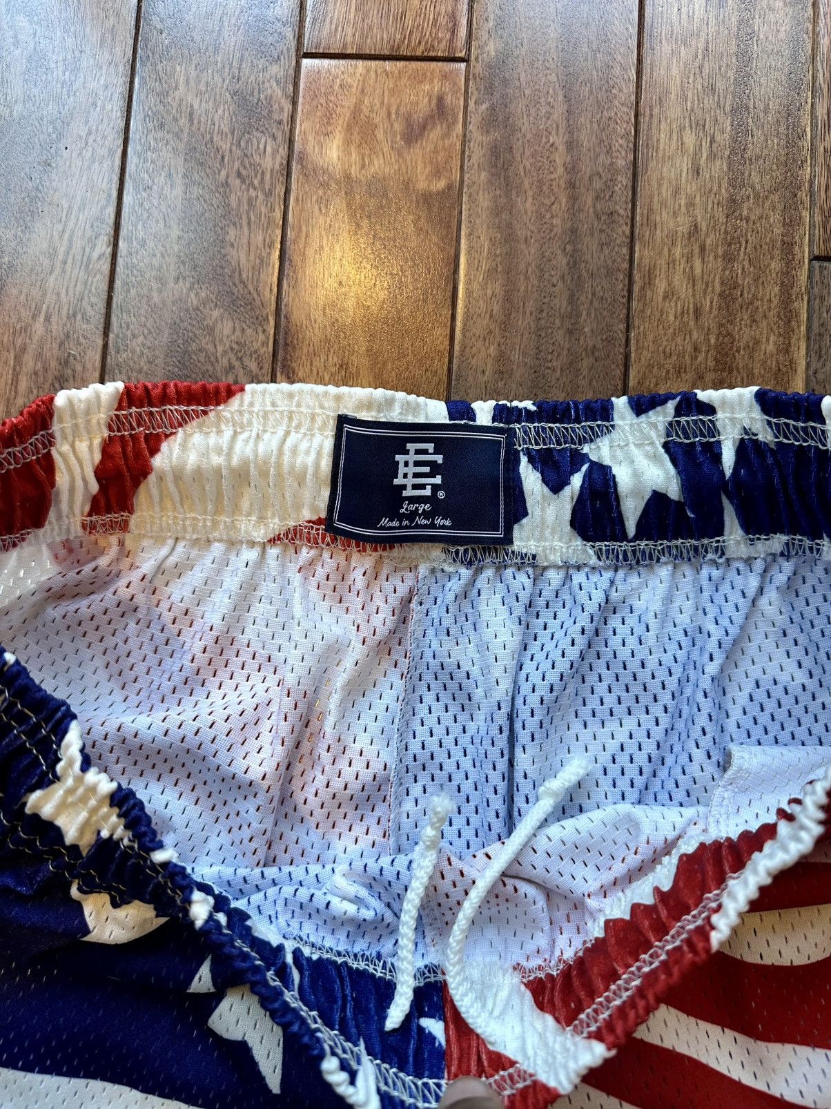 Eric Emanuel Usa American Flag Shorts Large - Size 34 - Back View