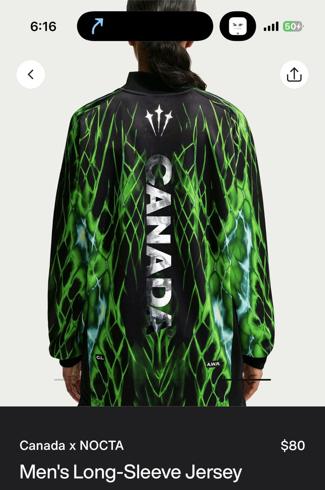 NOCTA x Nike Canada X Nocta Nike Men Long Sleeve Jersey - Size XL - View 10