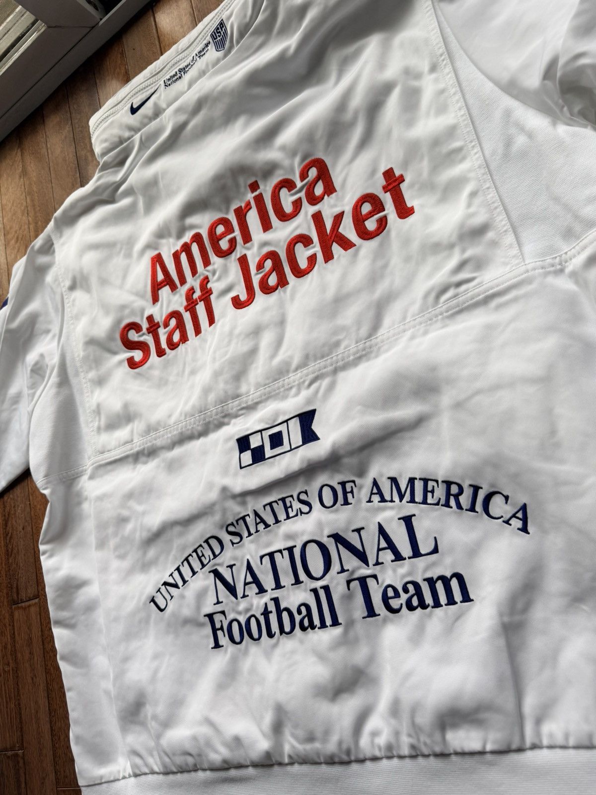 Nike Usa X Virgil Abloh Archive Vaa  Woven Staff Jacket - White - Size XL - View 9