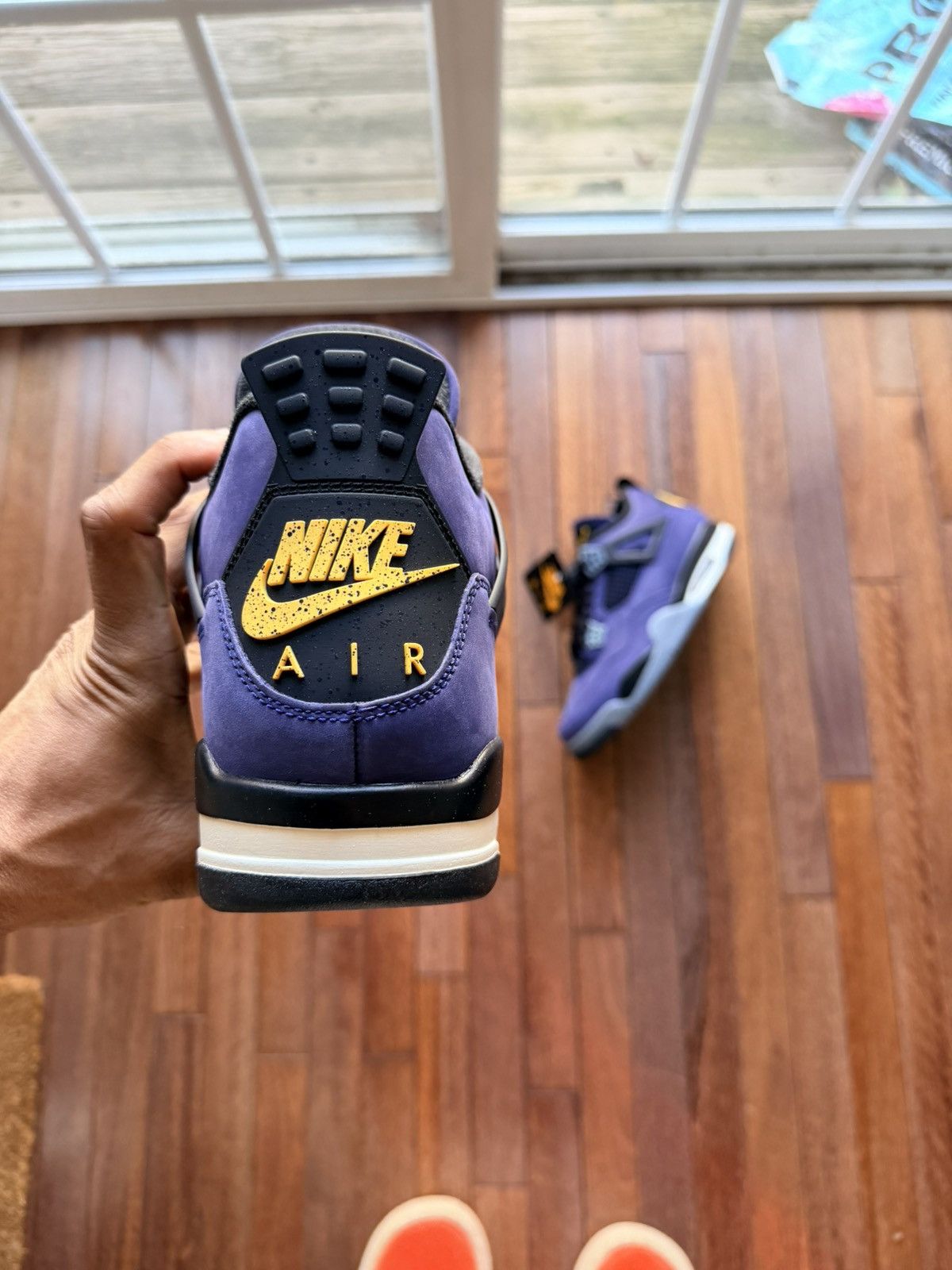 Nike Jordan 4 Lakeshow Lakers Imperial Purple Size 12 - Purple - Size 12 - View 6
