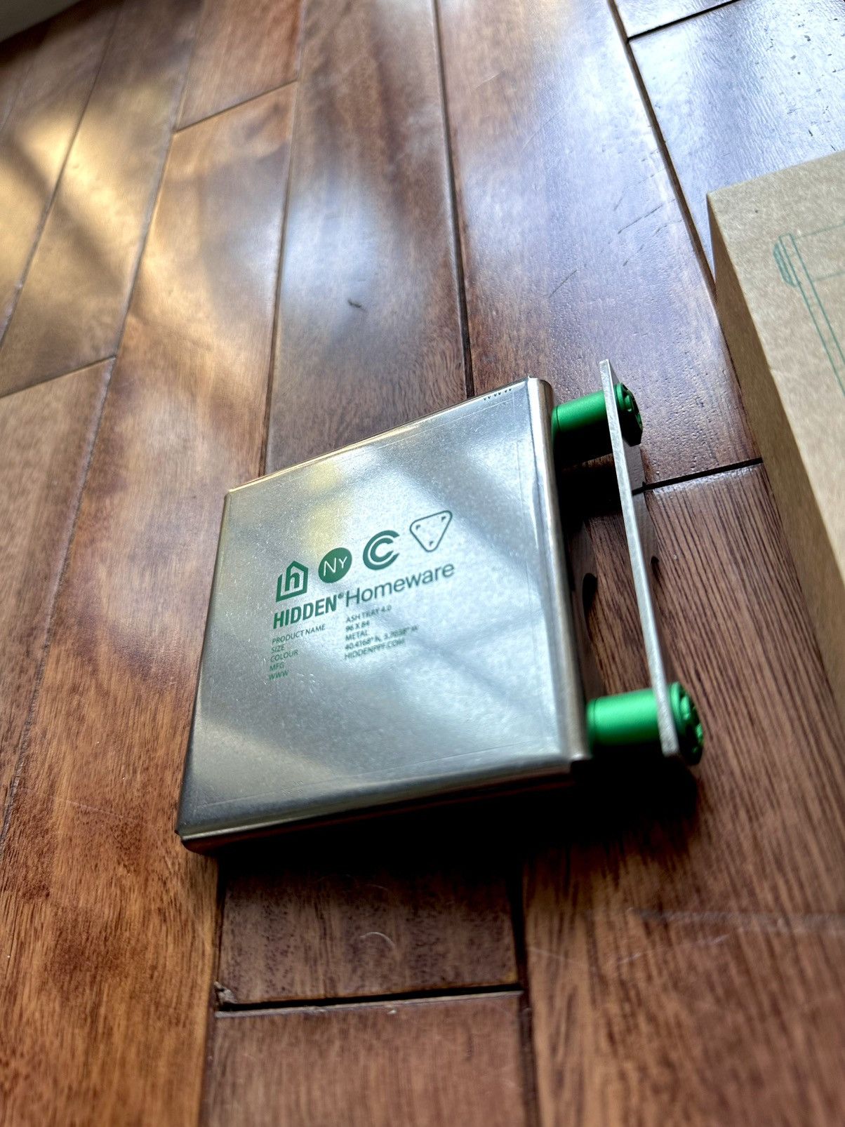 HIDDEN Industrial Metal Ashtray - Size OS - Back View