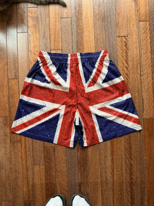 Eric Emanuel London Store Opening Shiny Print Shorts - Multicolor - Size 34 (Large) - Back View