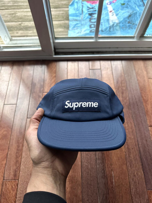 Supreme Windstopper Earflap Camp Cap Hat Navy - Navy - Size OS - Front View