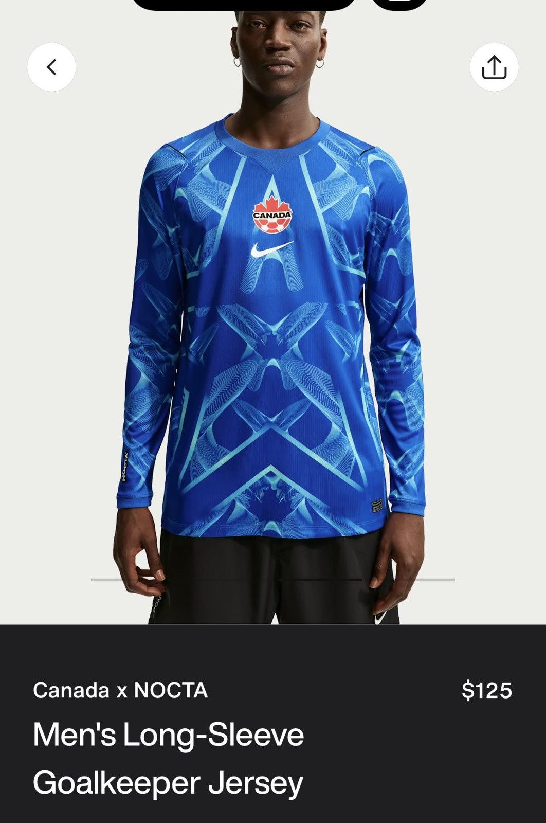 NOCTA x Nike Canada X Nocta Nike Men Long Sleeve Goalkeeper Jer - Size L - View 8