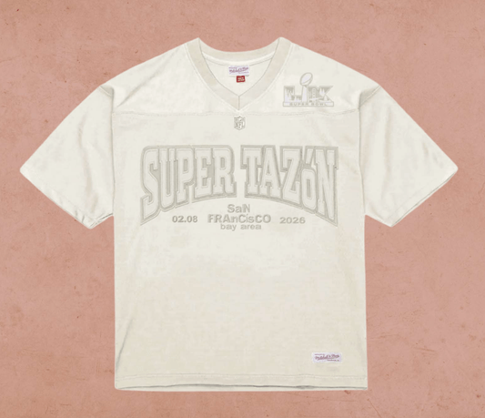 Mitchell & Ness Mitchell Ness Mitchell Ness Bad Bunny X Super Tazo - White - Size L - Front View