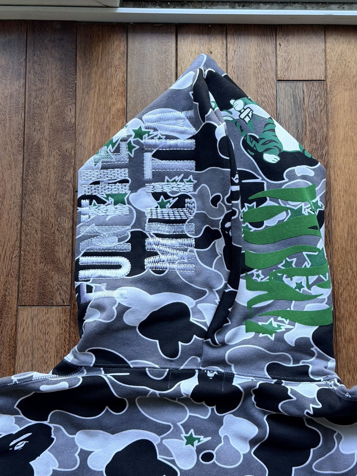 Bape X Hidden Sta Camo Tiger Full Zip Hoodie - Red - Size XL - View 8