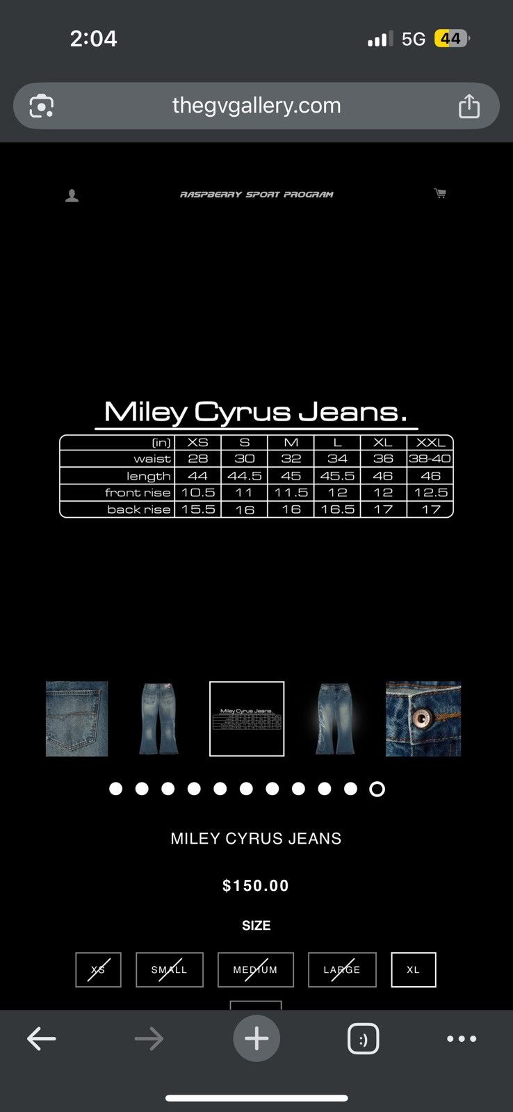 The GV Gallery Gv Gallery Raspberry Hills Miley Cyrus Denim - Size 36 - View 8