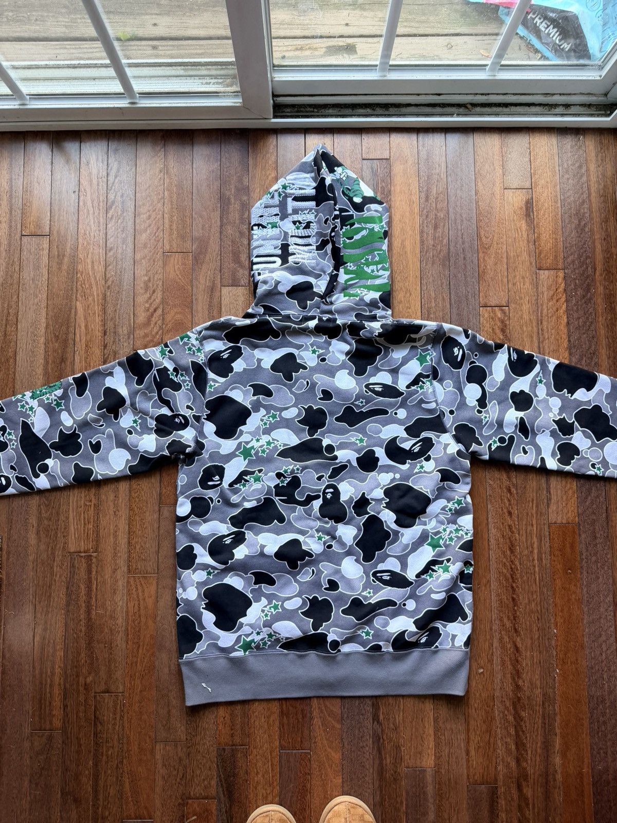 Bape X Hidden Sta Camo Tiger Full Zip Hoodie - Red - Size XL - View 6