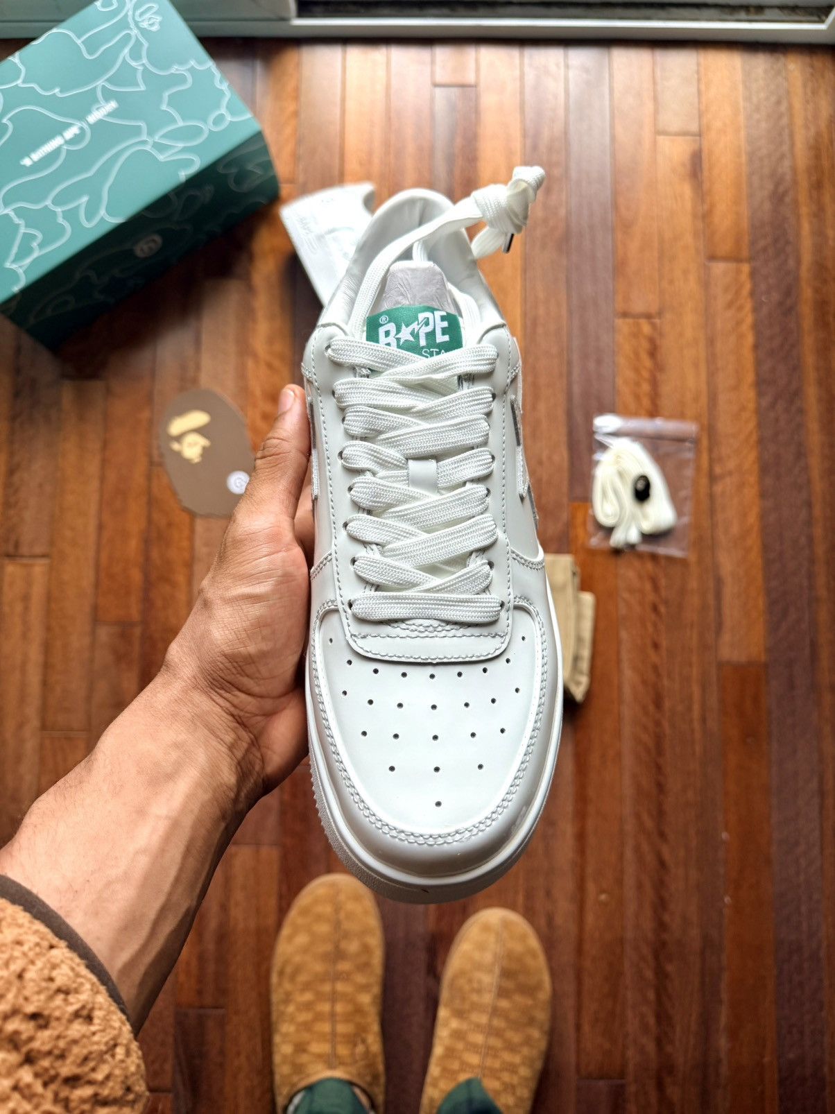Bape Hidden  Sta 1 Friends Family Patent Leather Size 1 - White - Size 10 - View 10