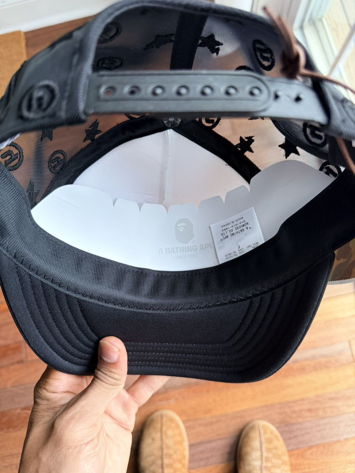 Bape X Hidden  Sta Mesh Cap - Black - Size OS - View 6