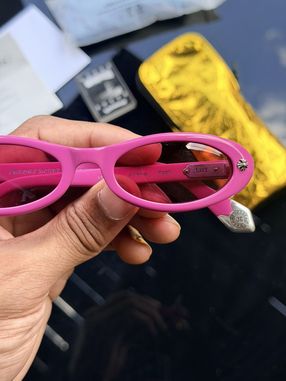 Chrome Hearts Slim Oval Tart Sunglasses Pink Brand New - Pink - Size OS - View 6