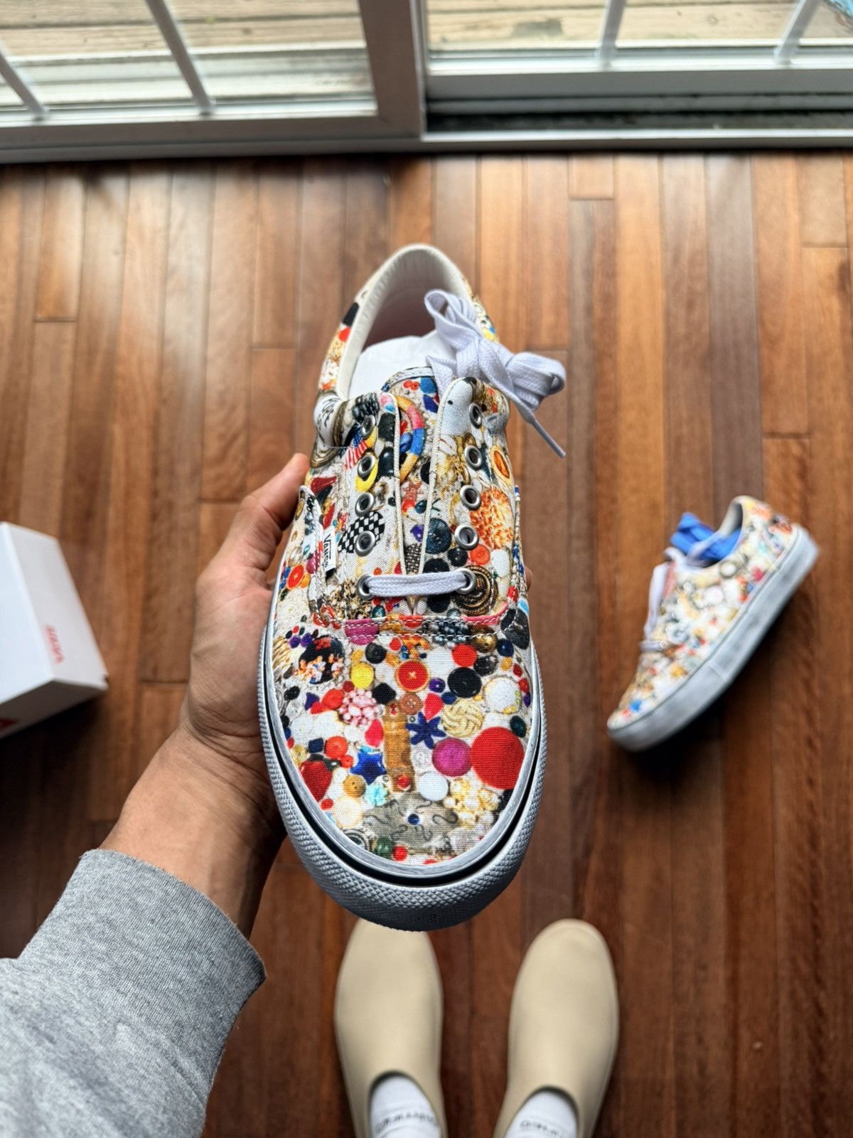 Supreme x Vans Supreme Mike Kelley Vans Era 12 White - White - Size 12 - Back View