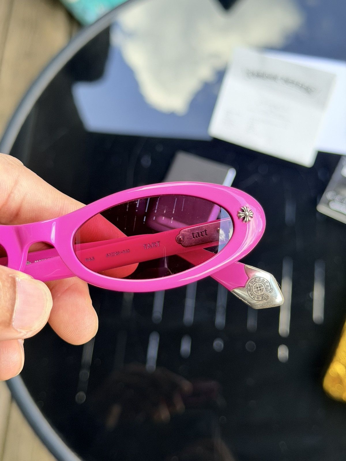 Chrome Hearts Slim Oval Tart Sunglasses Pink Brand New - Pink - Size OS - View 5