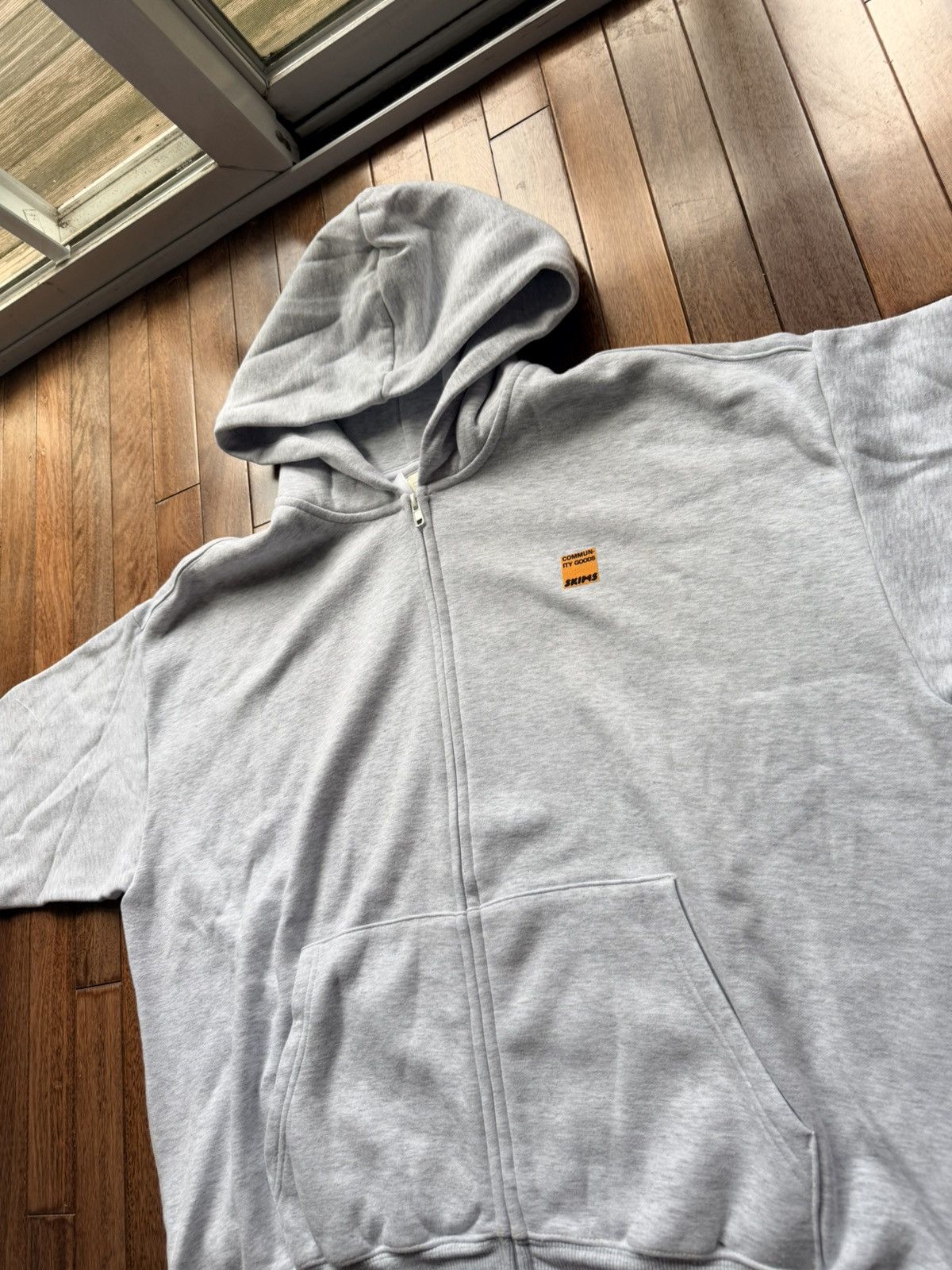 SKIMS x Community Goods NYFW Zip Up Hoodie XXL - Gray - Size XXL - View 5