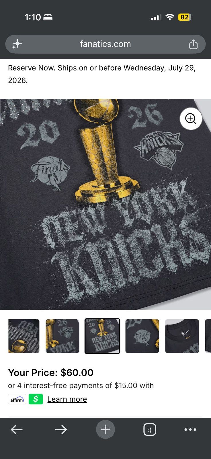 Nike Knicks  2026 Nba Finals Champions Locker Room Tee - Gray - Size XXL - View 7