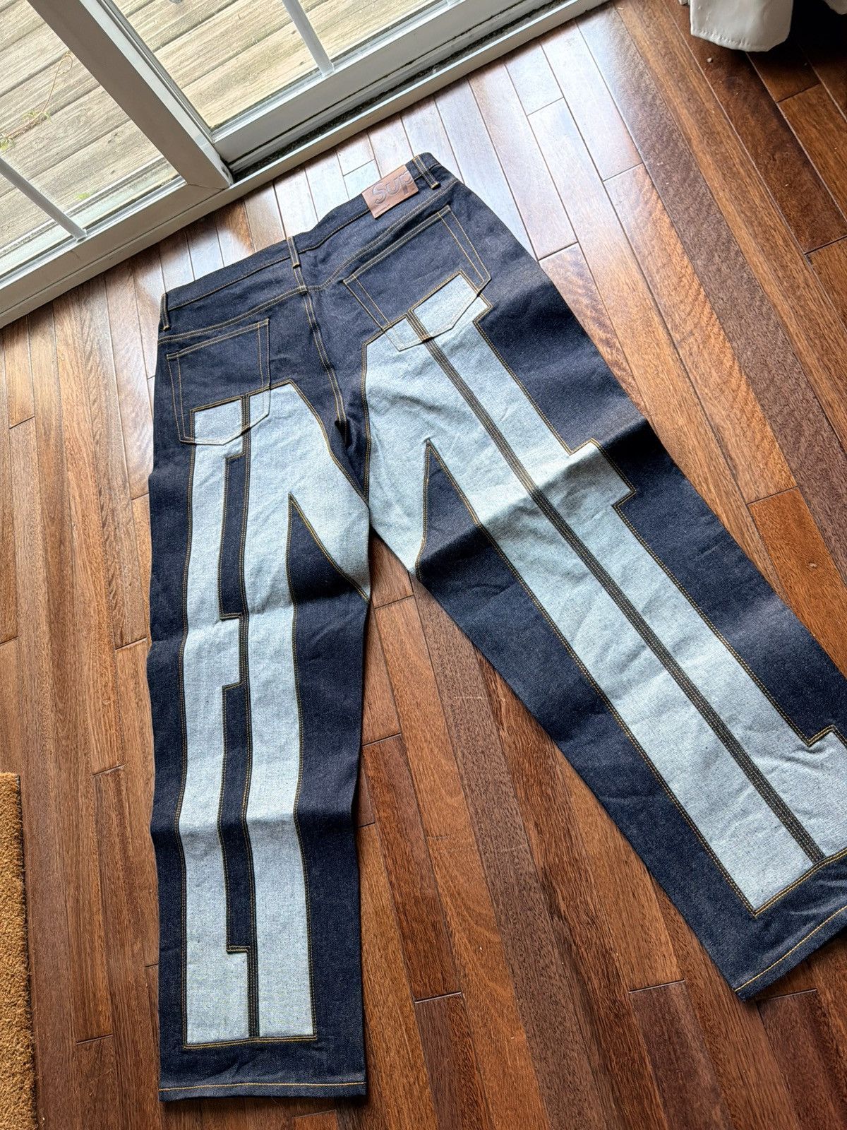 Supreme Inset Spellout Baggy Jean - Size 36 - Tag/Label