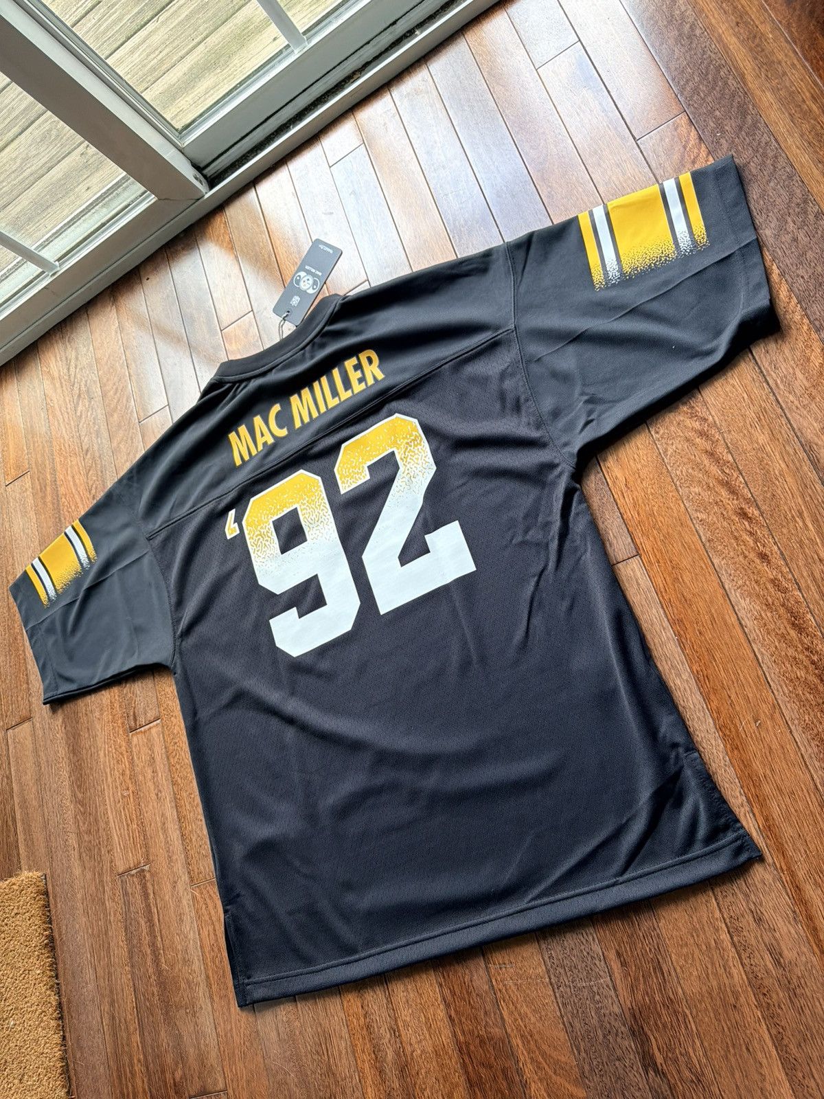 Mac Miller Steelers Blue Slide Park 92 Till Infinity Jersey - Black - Size L - Back View