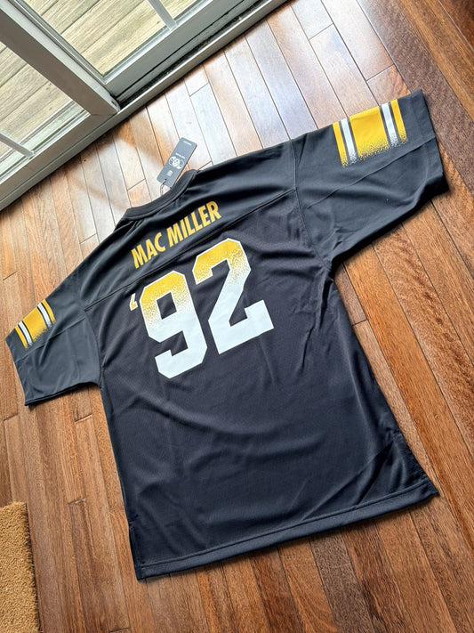 Mac Miller Steelers Blue Slide Park 92 Till Infinity Jersey - Black - Size L - Back View