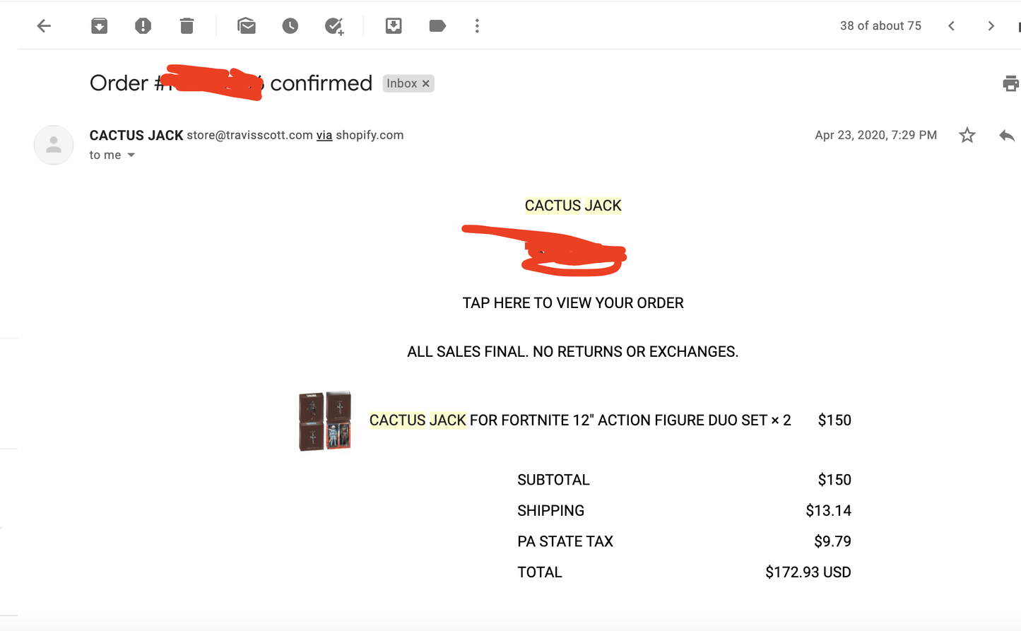 Travis Scott Cactus Jack Fortnite 12 Action Figure Set - Size OS - Detail Shot