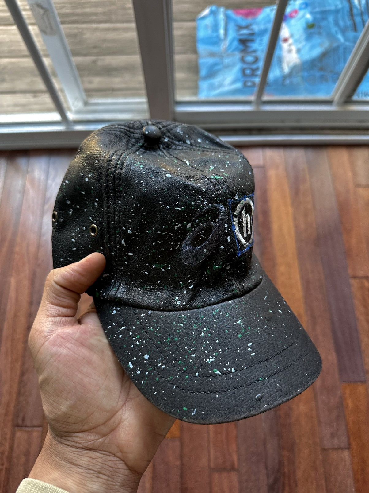 Asics x HIDDEN Painted Washed Leather Hat Black - Black - Size OS - Tag/Label