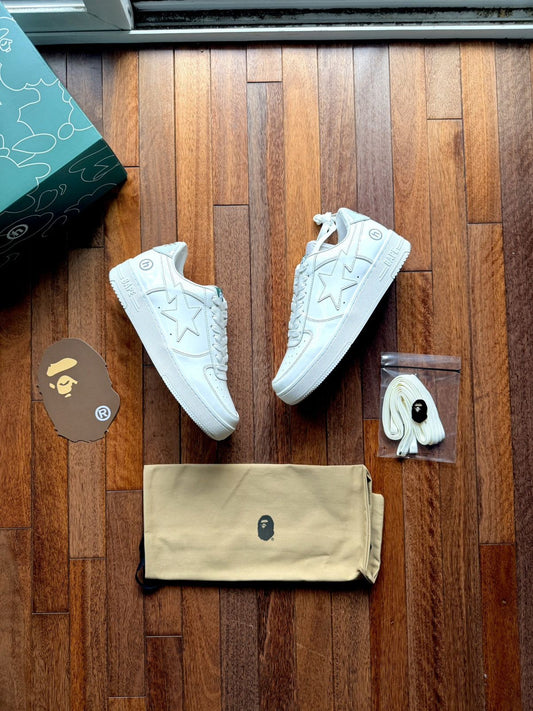 Bape Hidden  Sta 1 Friends Family Patent Leather Size 1 - White - Size 10 - Front View