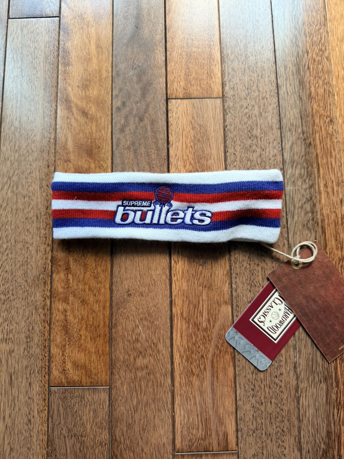 Supreme Mitchell Ness Teams Headband Bullets - Size OS - Front View