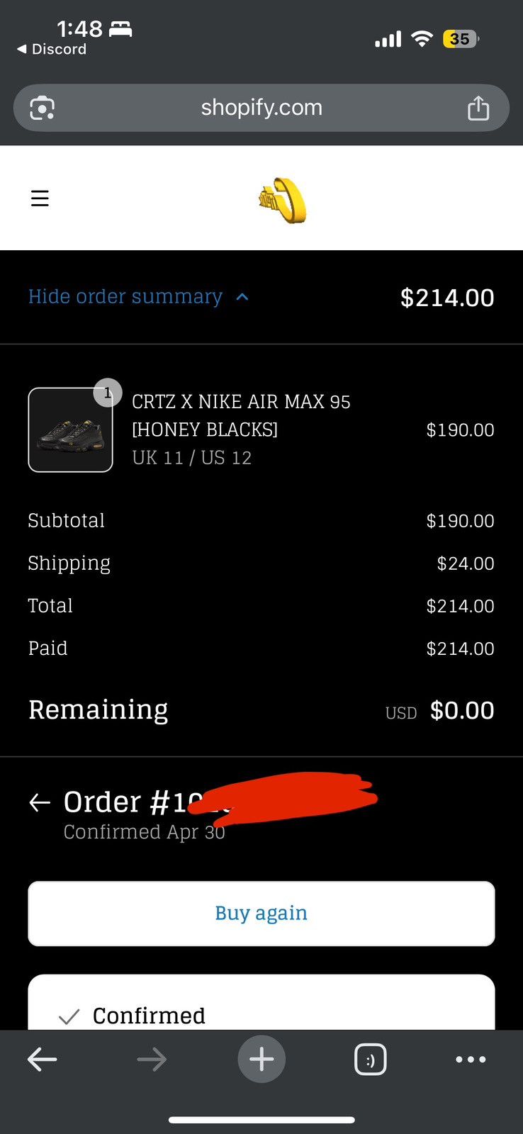Corteiz x Nike Corteiz Crtz X Nike Air Max Honey Blacks Size 12 - Black - Size 12 - View 19