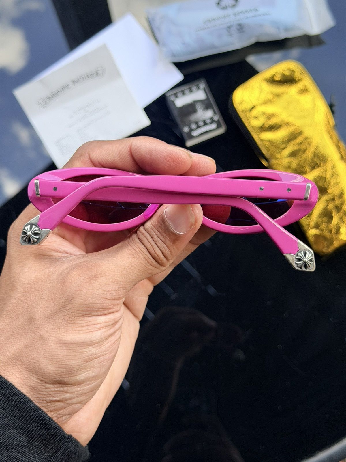 Chrome Hearts Slim Oval Tart Sunglasses Pink Brand New - Pink - Size OS - View 10