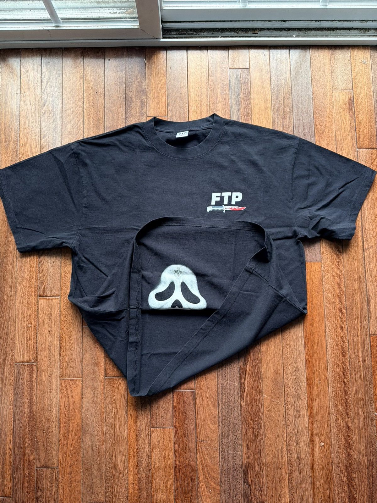Fuck The Population Ftp  Ghostface Logo Tee Black - Black - Size XL - Tag/Label